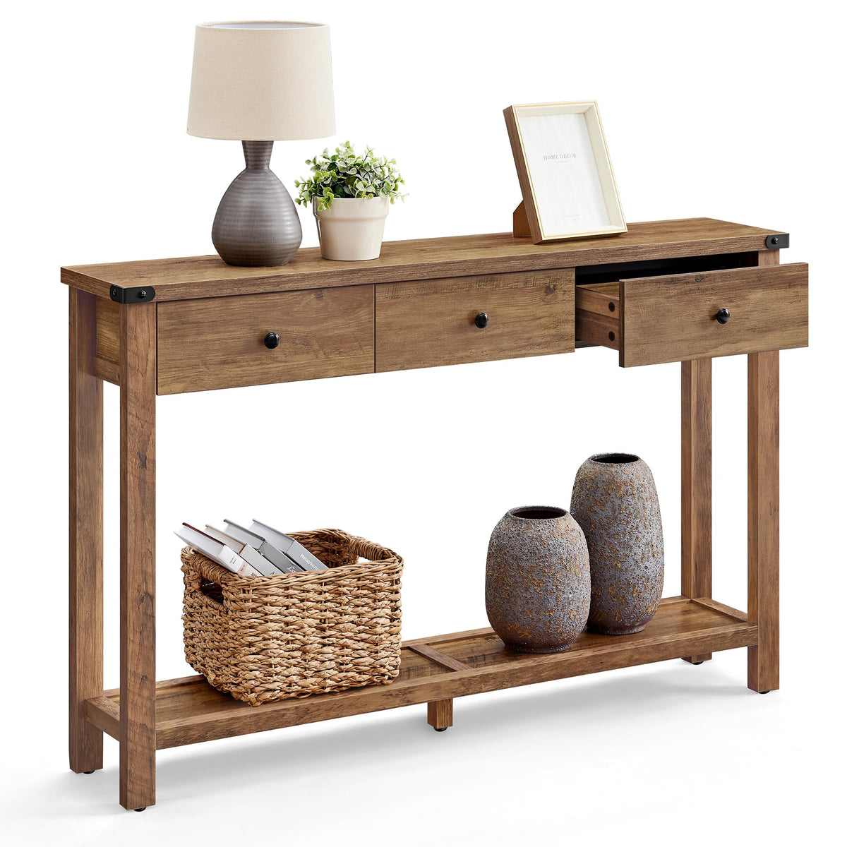 Narrow Console Table with 3 Drawers O293067