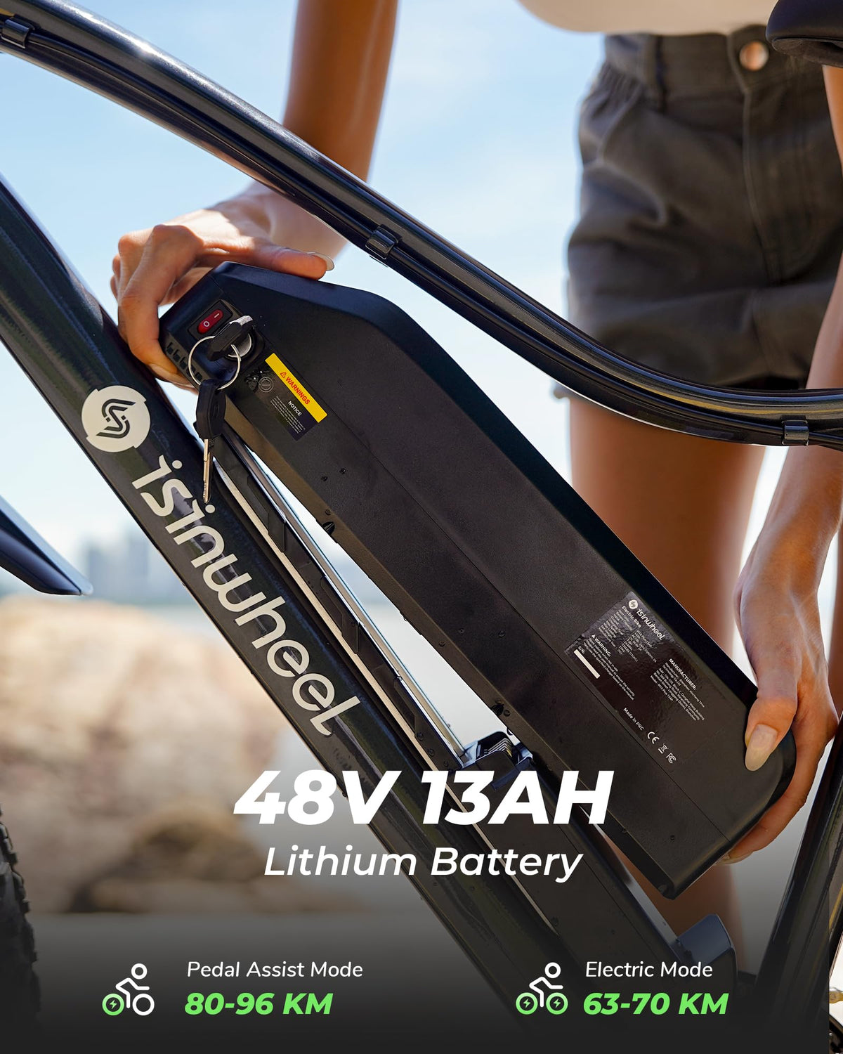 26" Fat Tire Electric Mountain Bike with 48V 13Ah Battery U589318