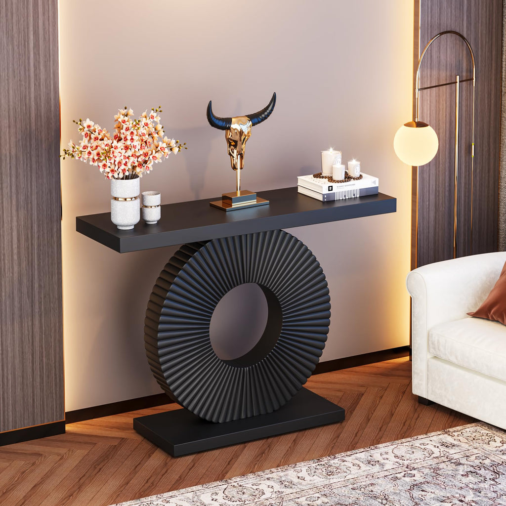 Black 40 inch Wood Console Table I5181