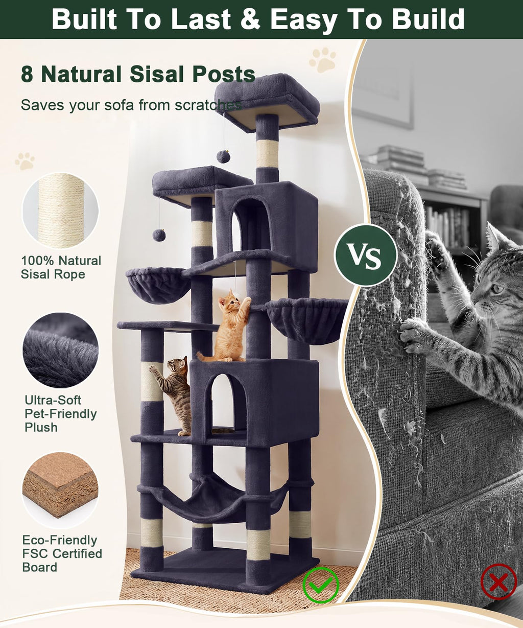 70 Inch Heavy Duty Cat Tree F52155