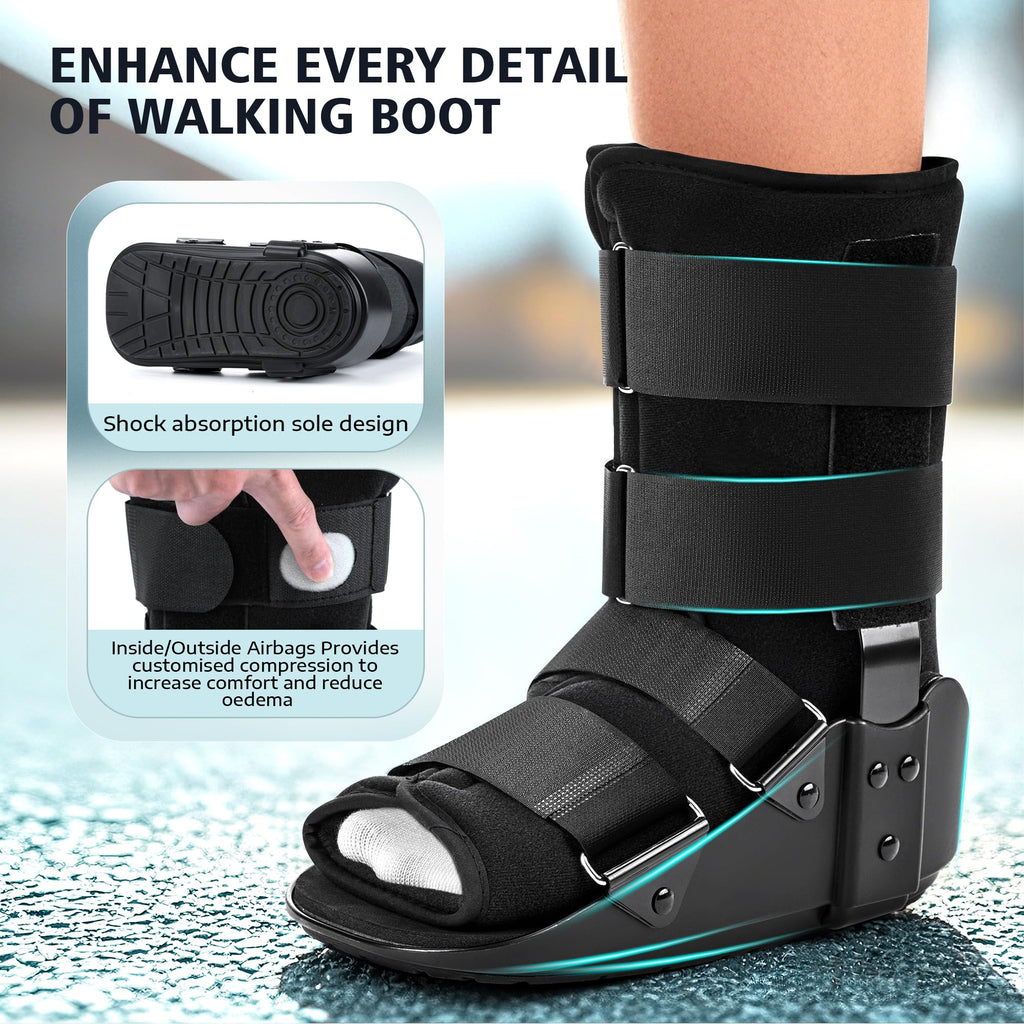 Adjustable Air Walking Boot Medium Black G471