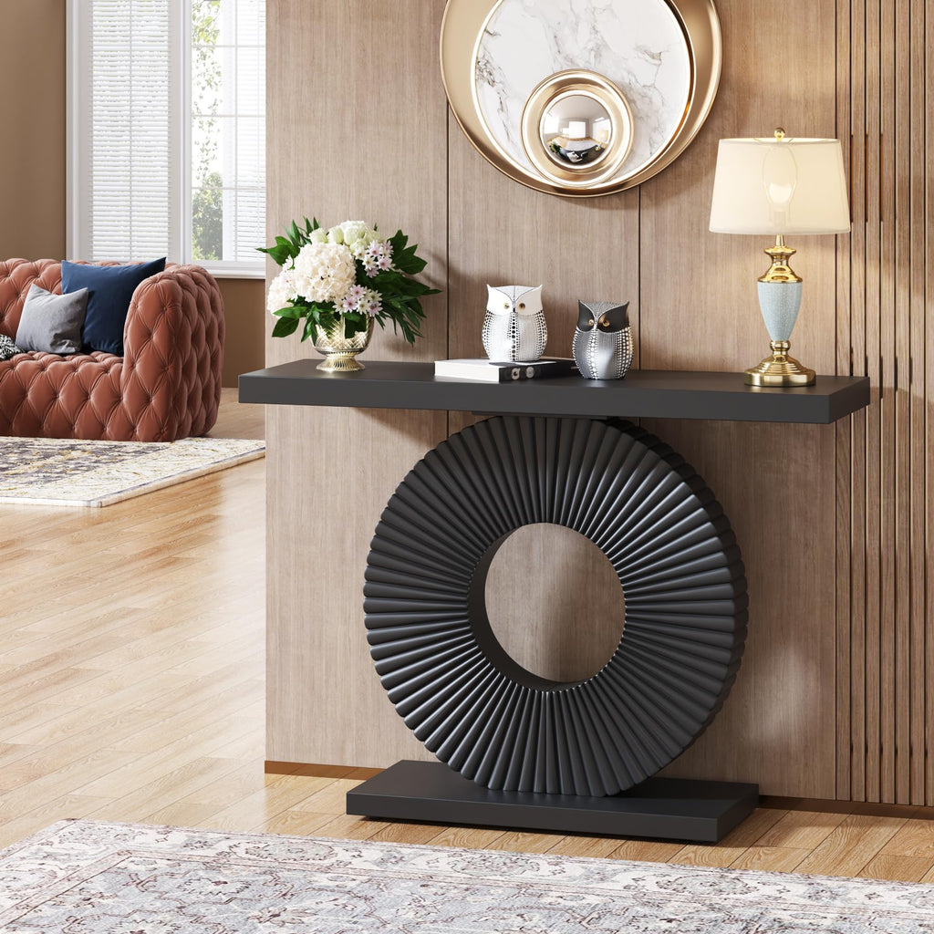 Black 40 inch Wood Console Table I5181
