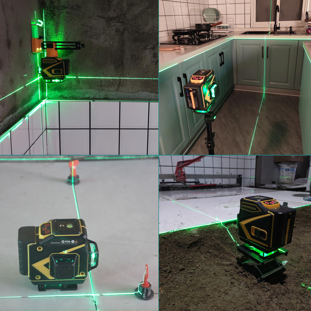Self Leveling 3x360 Green Beam Laser Level B500