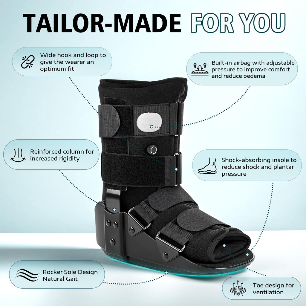 Adjustable Air Walking Boot Medium Black G471