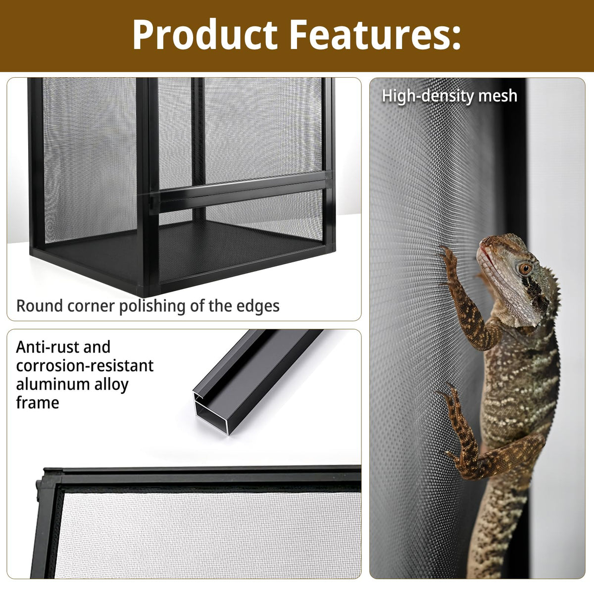 33 Gallon Open-Air Mesh Reptile Terrarium Cage Z566487
