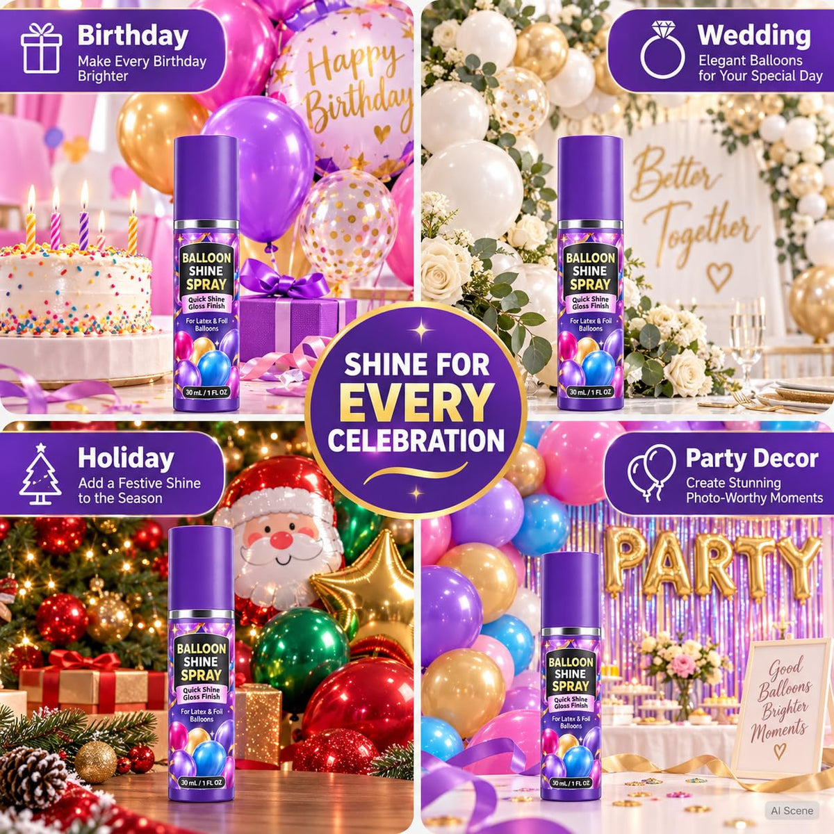 Balloon Shine Spray 3 Pack S73800
