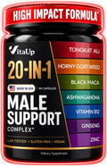 90 Vegan Caps Men Supplements with Tongkat Ali, Black Maca Root, Zinc, Vitamin B12 U172