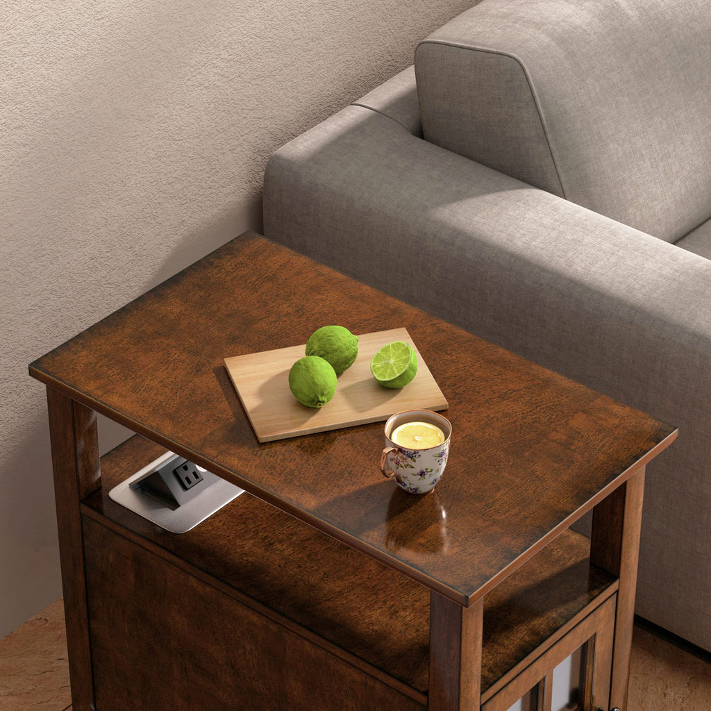 End Table with Charging Station and Storage T9162