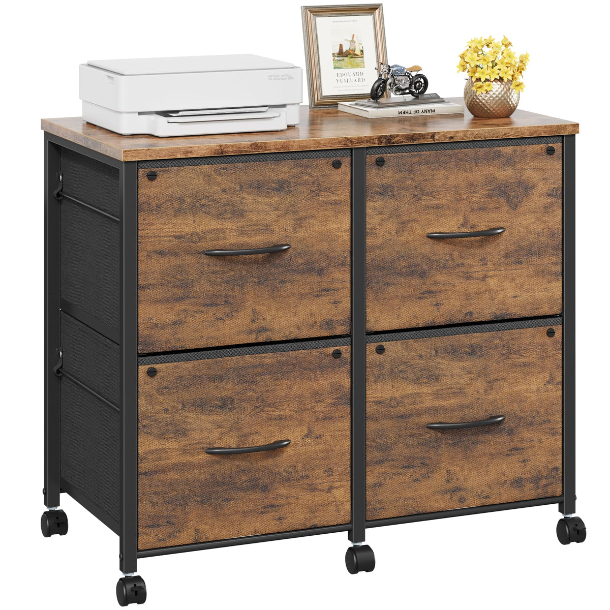 4 Drawer Mobile Lateral File Cabinet G361