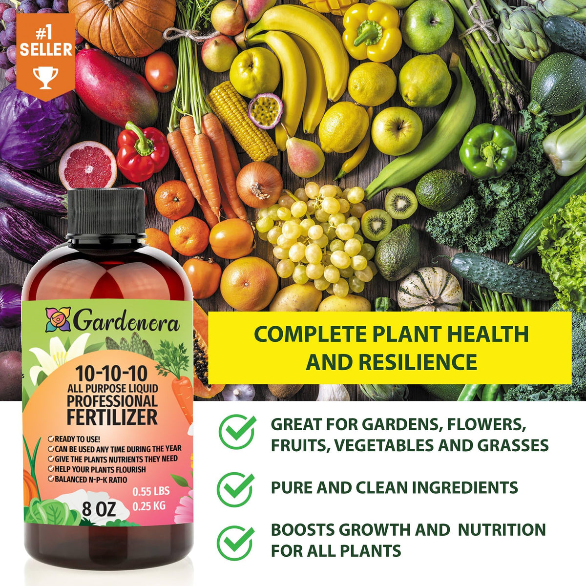 10-10-10 All Purpose Liquid Plant Food Fertilizer Concentrate 8 OZ P710