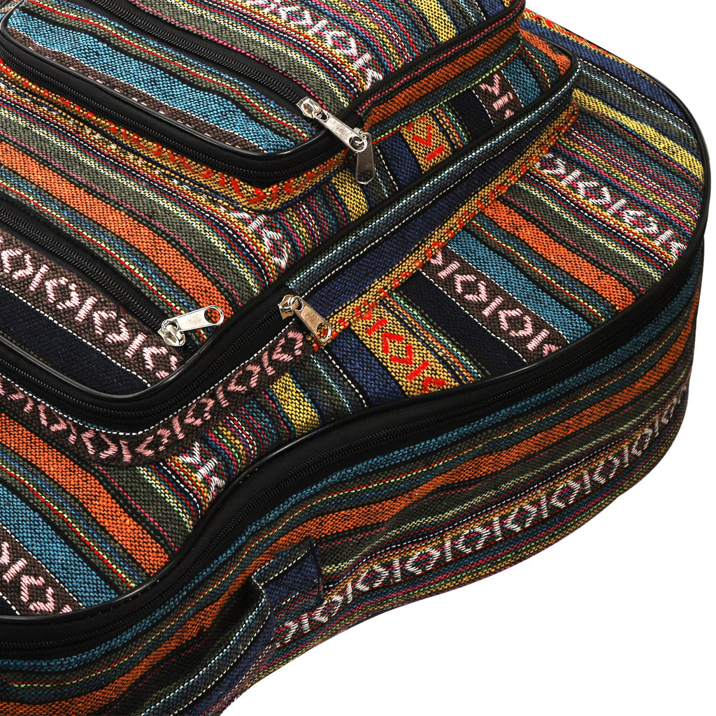 43 Inch Acoustic Guitar Gig Bag with Backpack Strap and 5 Pockets Y4397