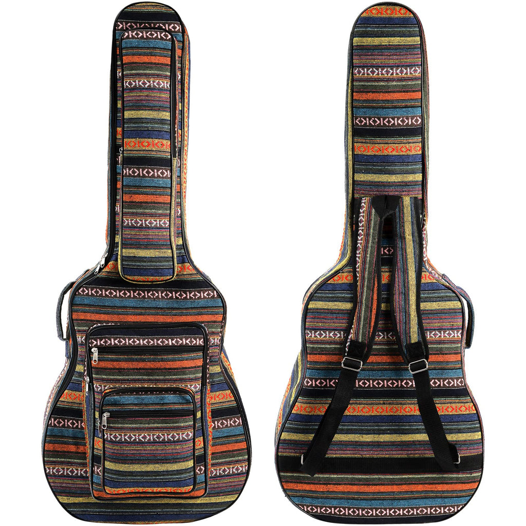 43 Inch Acoustic Guitar Gig Bag with Backpack Strap and 5 Pockets Y4397