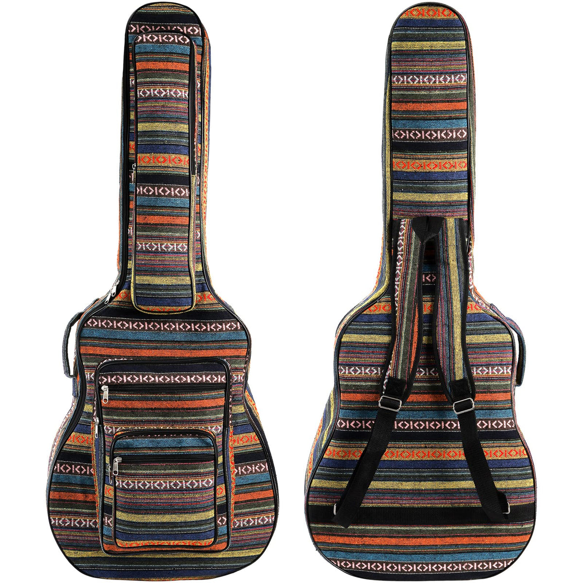 43 Inch Acoustic Guitar Gig Bag with Backpack Strap and 5 Pockets Y4397