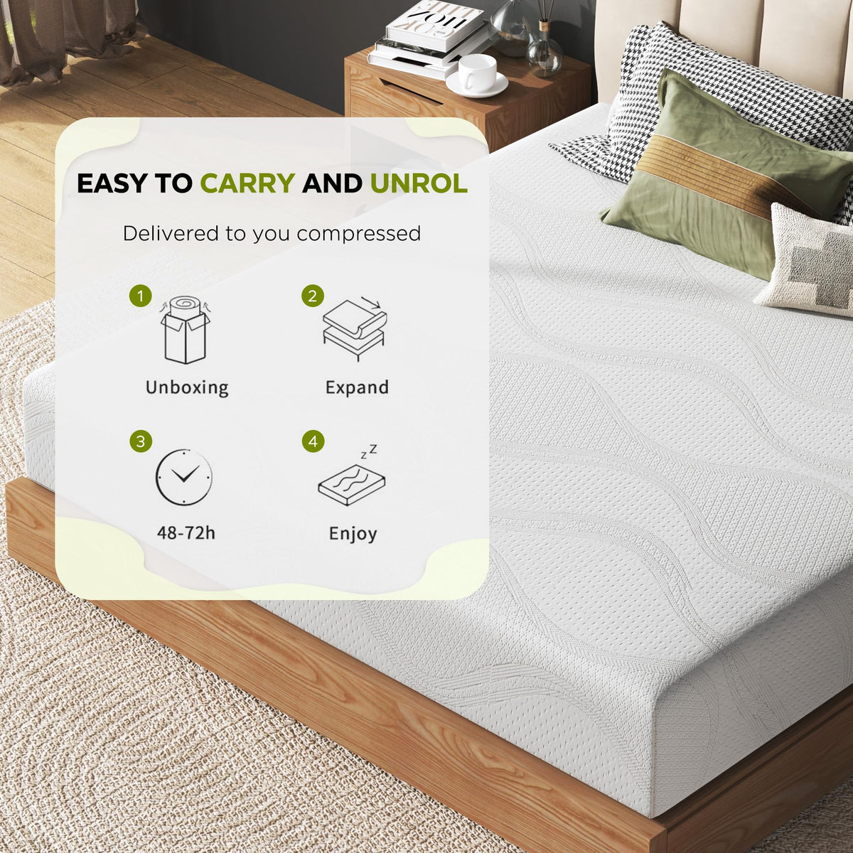 6 Inch Twin Memory Foam Mattress J482