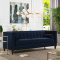 Dark Navy Blue Performance Velvet Tufted Sofa K416700
