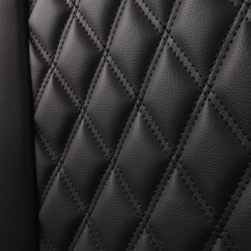 Waterproof Synthetic Leather Car Seat Covers 5PCS Full Set Black Red B2673
