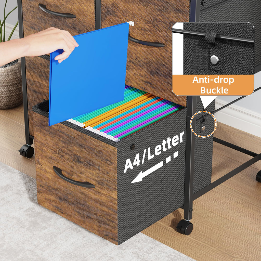 4 Drawer Mobile Lateral File Cabinet G361